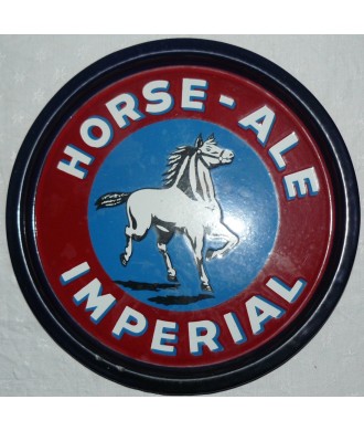 Enamelled tray imperial horse ale. 30 cm.