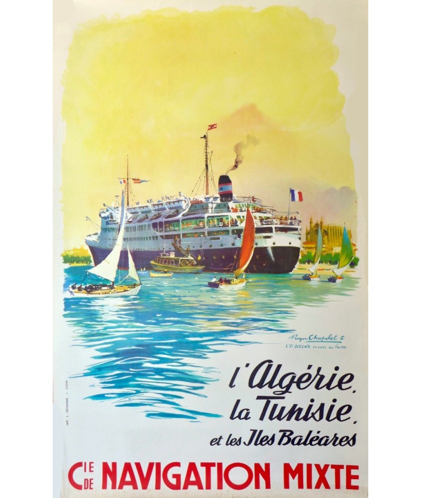 Cie. NAVIGATION MIXTE. L'ALGERIE, LA TUNISIE ET LES ILES BALEARES /