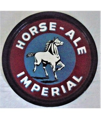 plateau emaillee imperial horse ale. 30cm.