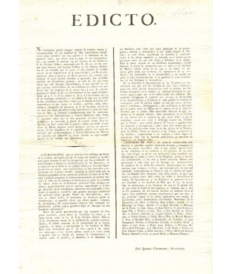 EDICT. BARCELONE 1820. HOMMES DE MER