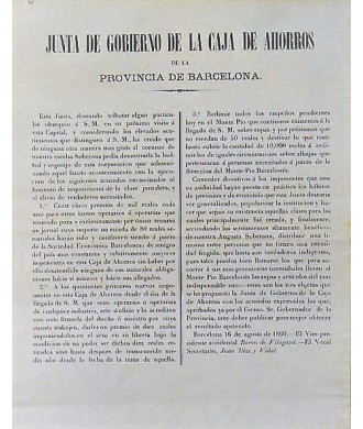 CONSEIL D'ADMINISTRATION DE LA CAISE D'ÉPARGNE. BARCELONE 1860.