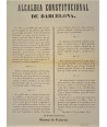 HÔTEL DE VILLE CONSTITUTIONNELLE BARCELONE 1851. VOITURES