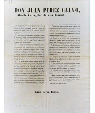 JUAN PEREZ CALVO. ALCALDE. BARCELONA 1849. CARRUAJES Y CAVALLERIA