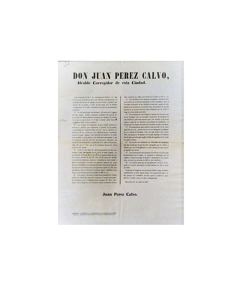 JUAN PEREZ CALVO. MAYOR. BARCELONA 1849. CARRIAGES AND CAVALRY