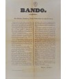 BANDO. MELCHOR ORDOÑEZ. GOBERNADOR. BARCELONA 1853. CARRUAJES