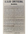 MAIRE CONSTITUTIONNEL. BANDO. BARCELONE 1876. VOITURES