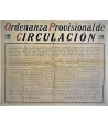 ORDENANZA PROVISIONAL DE CIRCULACIÓN. BARCELONA 1925.