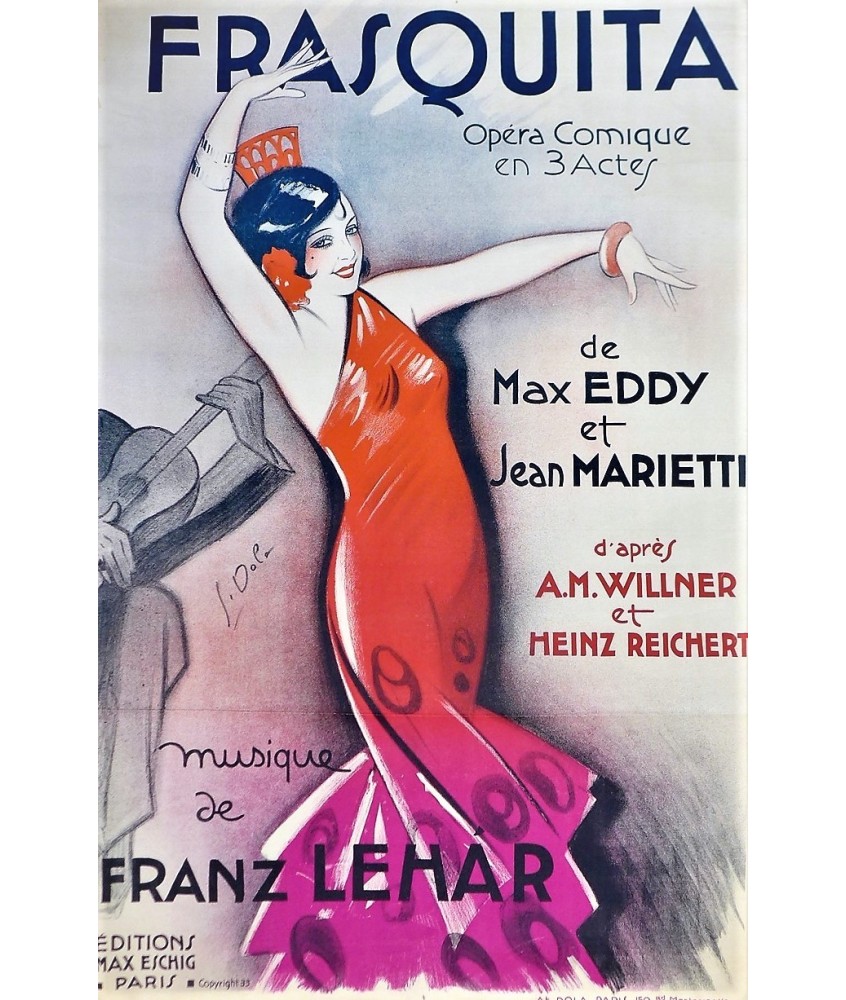 FRASQUITA. MUSIQUE DE FRANZ LEHAR