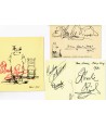 CHARLIE RIVEL. SET OF 8 AUTOGRAPHS FROM DIFFERENT TIMES. 1968-1981