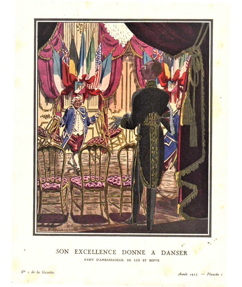 SON EXCELLENCE DONNE A DANSER. PIERRE BRISSAUD. GAZETTE DU BON TON