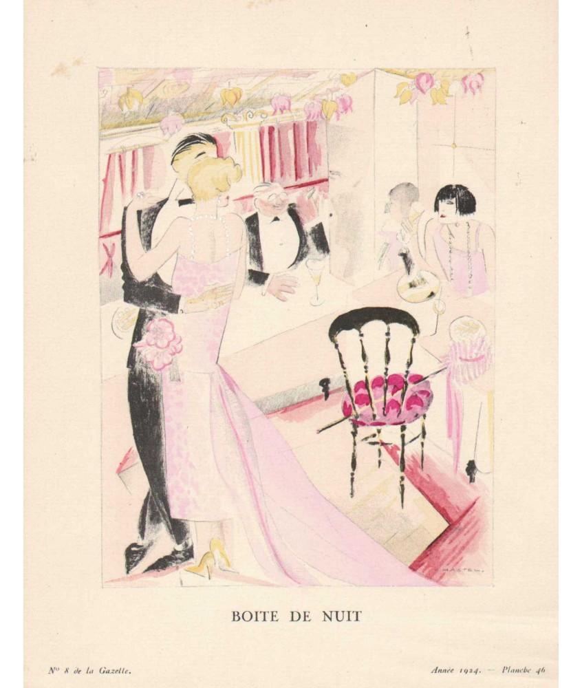 BOITE DE NUIT.  ROGER CHASTEL. GAZETTE DU BON TON