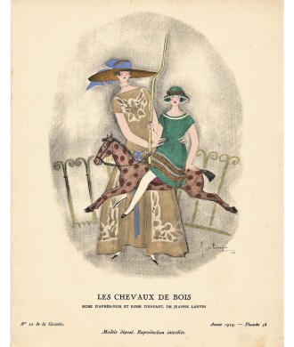 LES CHEVAUX DE BOIS. GEORGES LEPAPE GAZETTE DU BON TON