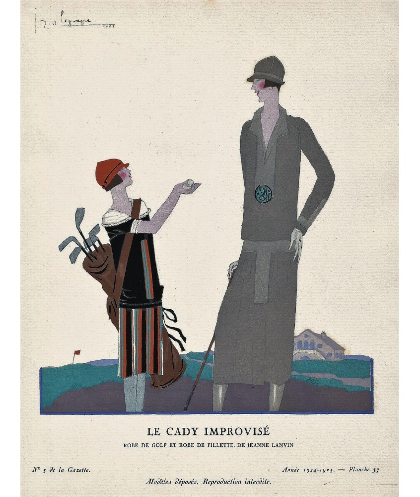 LE CADY IMPROVISE. GEORGES LEPAPE GAZETTE DU BON TON