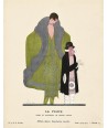 LA VISITE. ROBES ET MANTEAU, DE JEANNE LANVIN. GEORGES LEPAPE GAZETTE DU BON TON