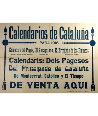 CALENDARIOS DE CATALUÑYA 1916