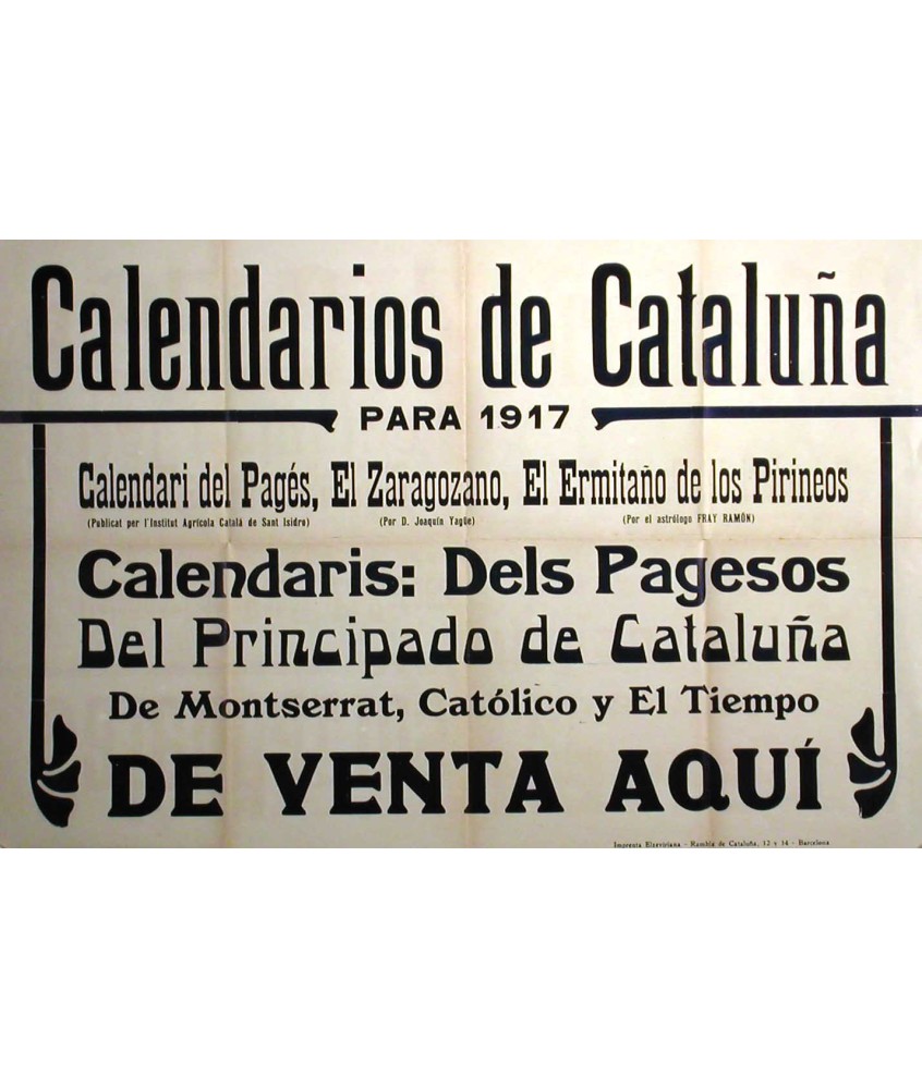 CALENDARIOS DE CATALUÑA 1917