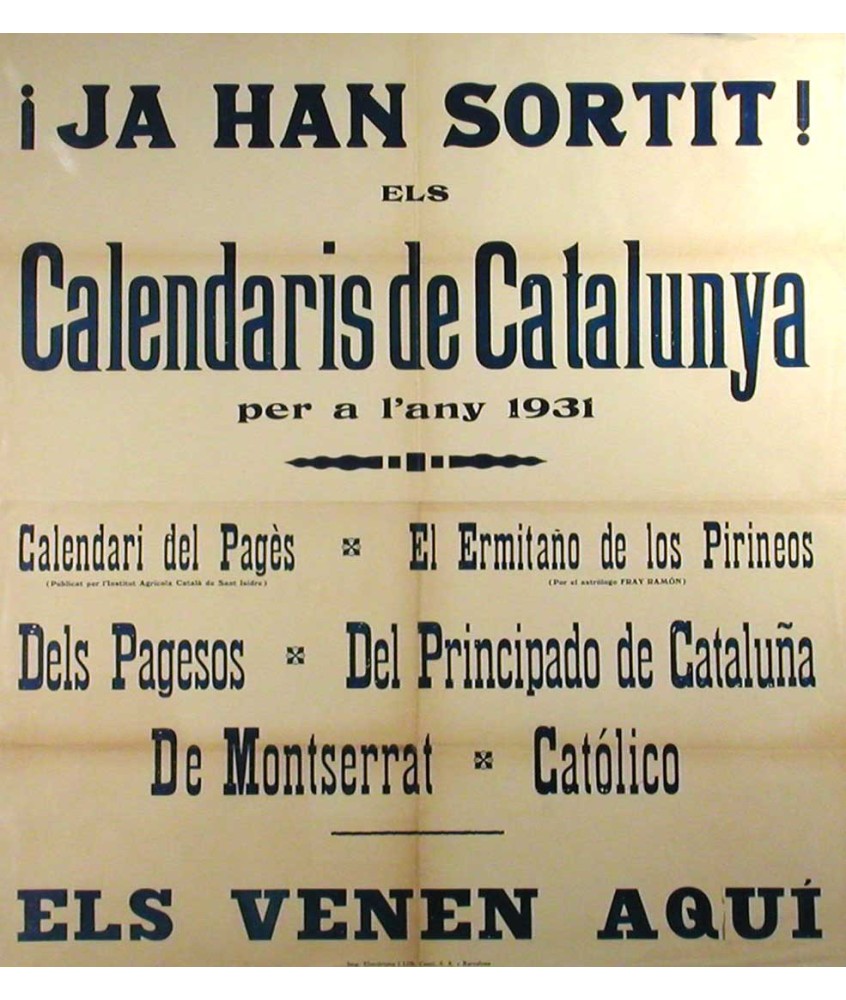 CALENDARIS DE CAT 1931