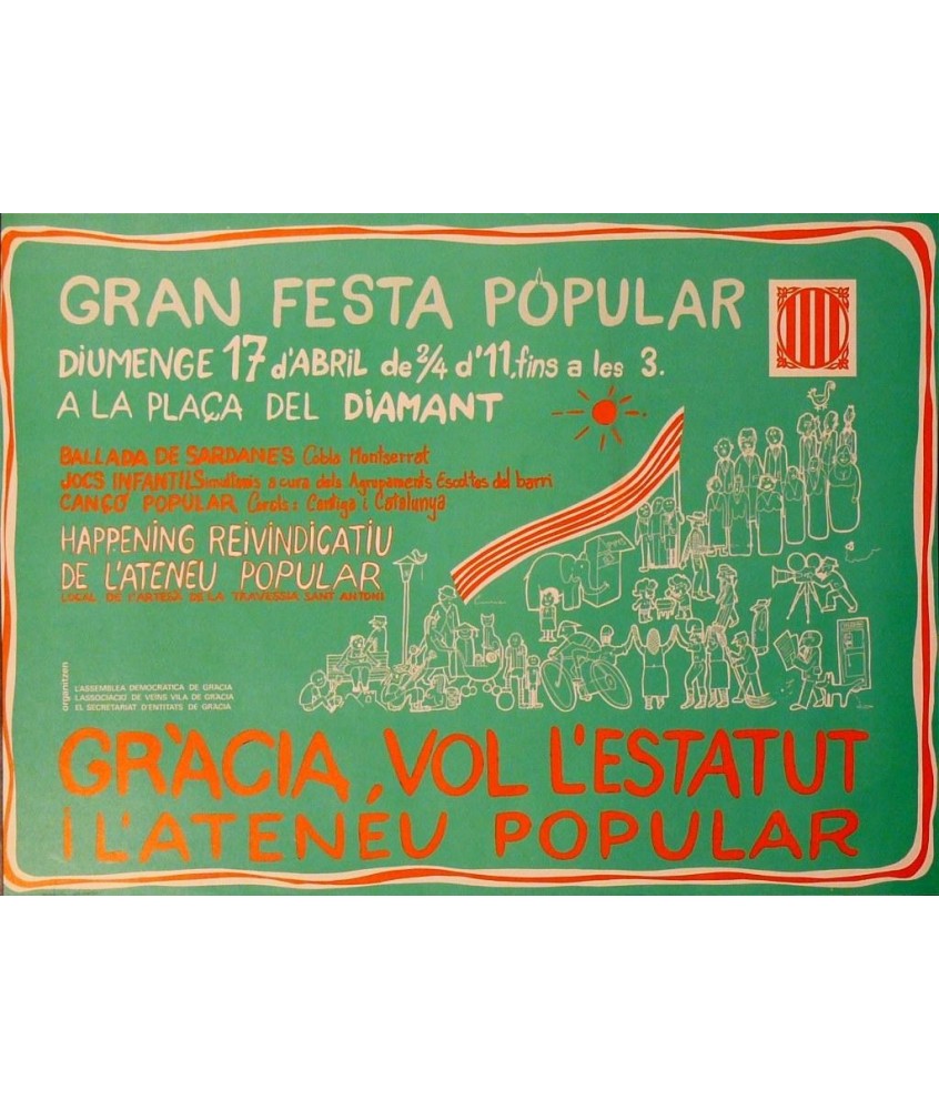 GRÀCIA VOL L'ESTATUT I L'ATENEU POPULAR