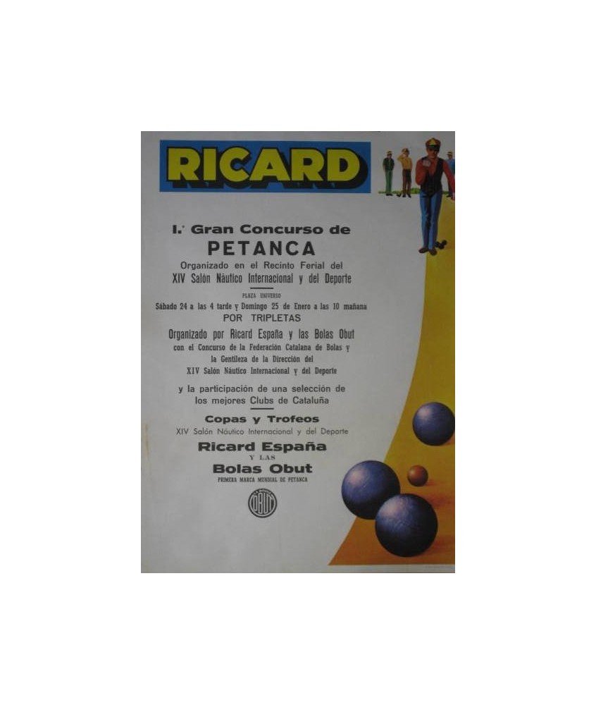 RICARD. 1.º GRAN CONCURSO DE PETANCA