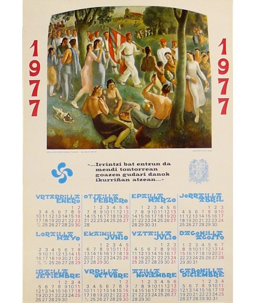 PAIS VASCO CALENDARIO 1977