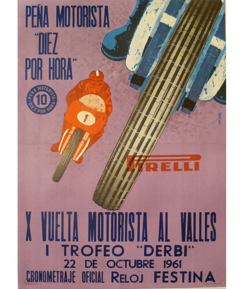 X  VUELTA MOTORISTA AL VALLES. I TROFEO 'DERBI'. 'PIRELLI'. 22 OCTUBRE 1961.