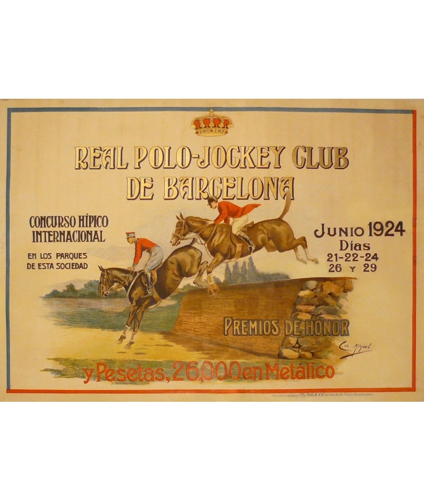 REAL POLO - JOCKEY CLUB DE BARCELONA. JUNIO 1924