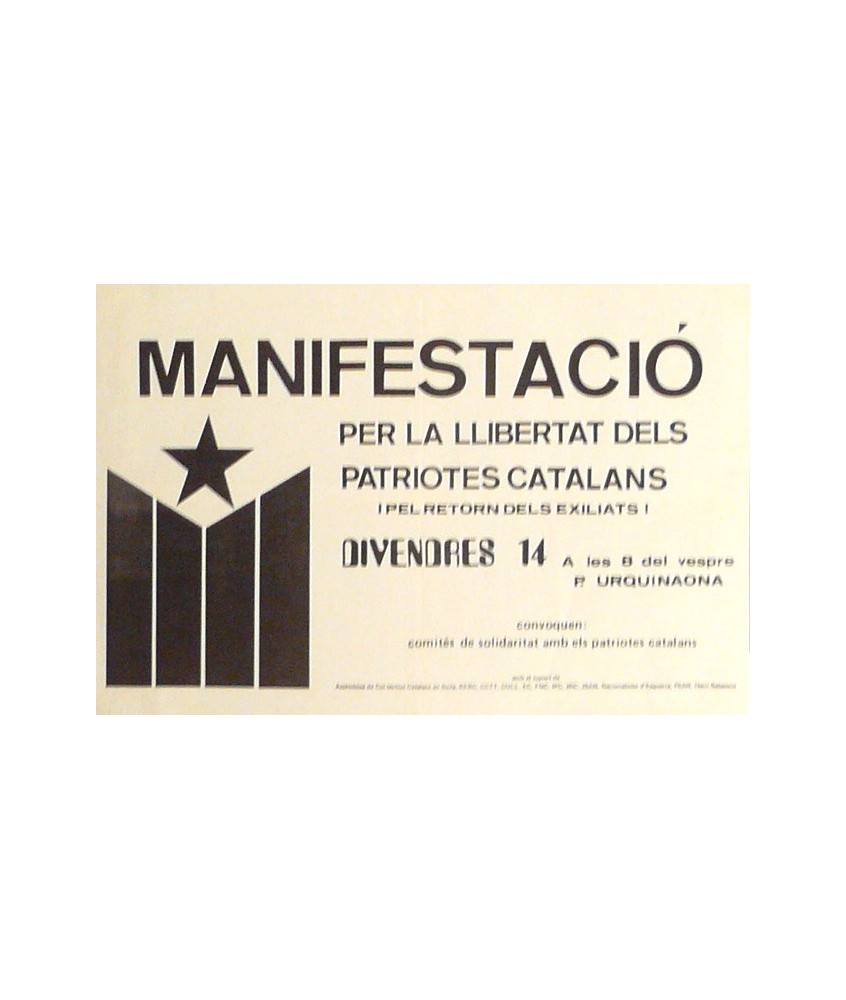 MANIFESTACIO PER LA LLIBERTAT DELS PATRIOTES CATALANS