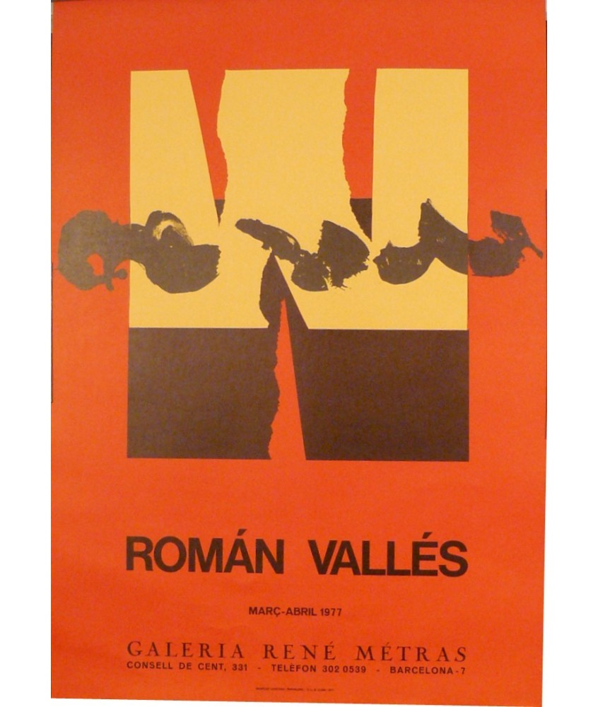 ROMAN VALLES . MARÇ - ABRIL 1977. GALERIA RENE METRAS