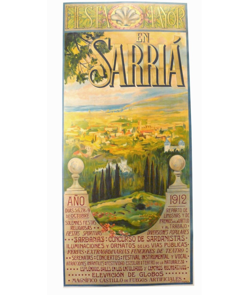 FIESTA MAYOR EN SARRIA AÑO 1912