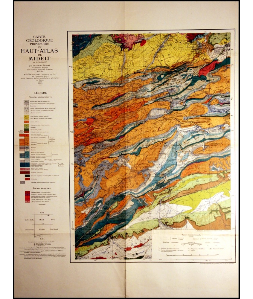 CARTE GÉOLOGIQUE PROVISOIRE DU HAUT-ATLAS DE MIDELT