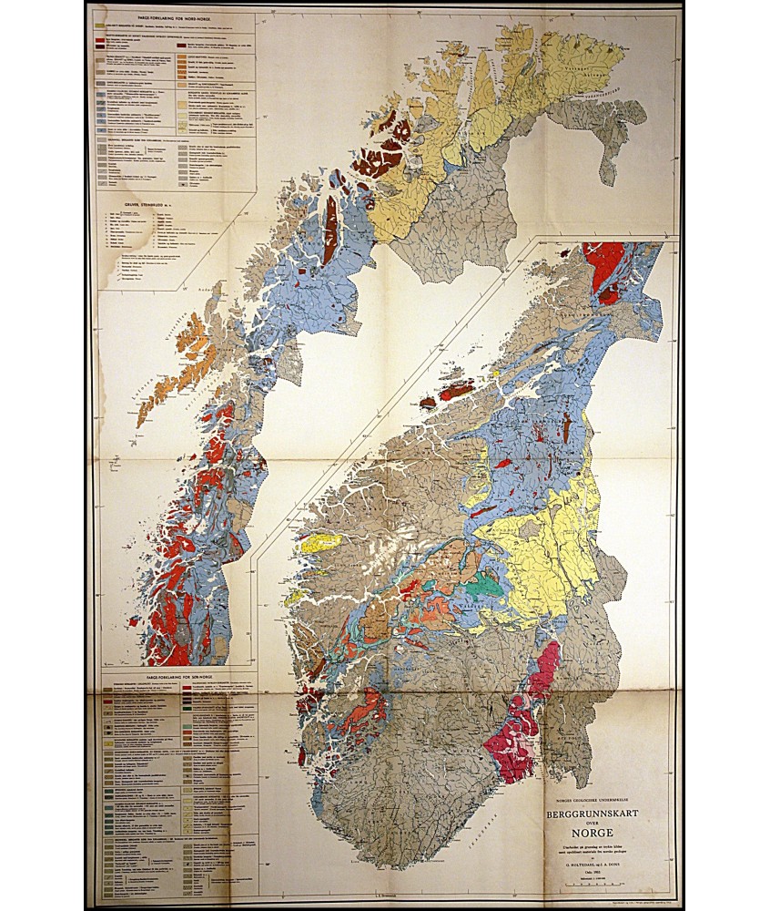 NORGES GEOLOGISKE UNERSOKELSE BERGGRUNNSKART OVER NORGE