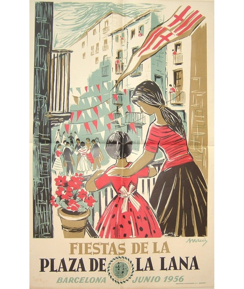 FIESTAS DE LA PLAZA DE LA LANA 1956.. BARCELONA