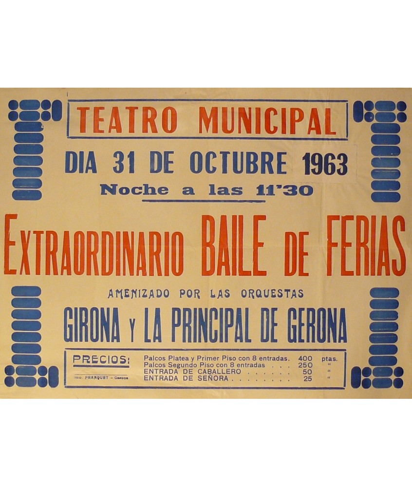 GIRONA. EXTRAORDINARIO BAILE DE FERIAS