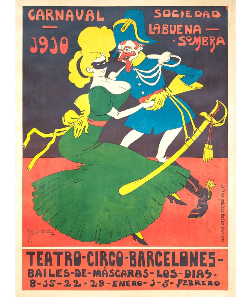 CARNAVAL BARCELONA 1910. SOC. LA BUENA SOMBRA