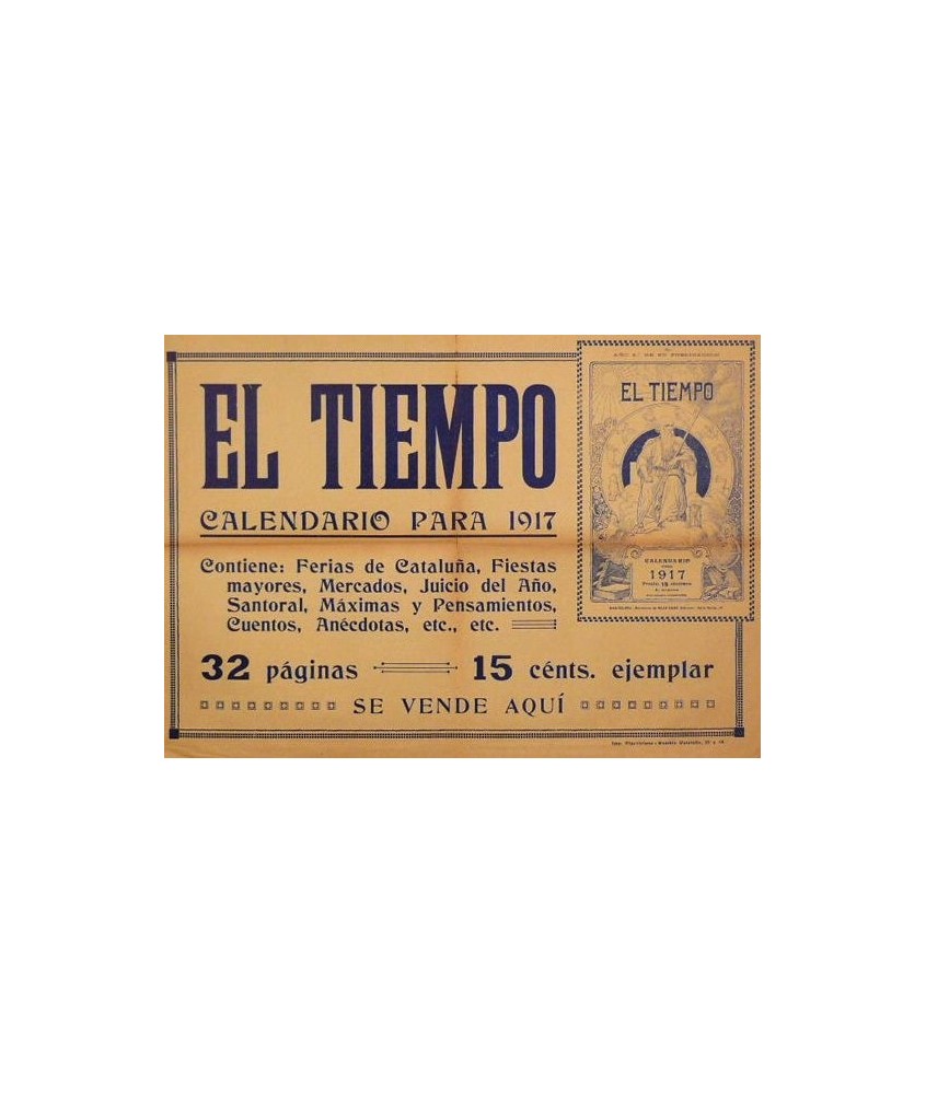 EL TIEMPO, CALENDARIO PARA 1917