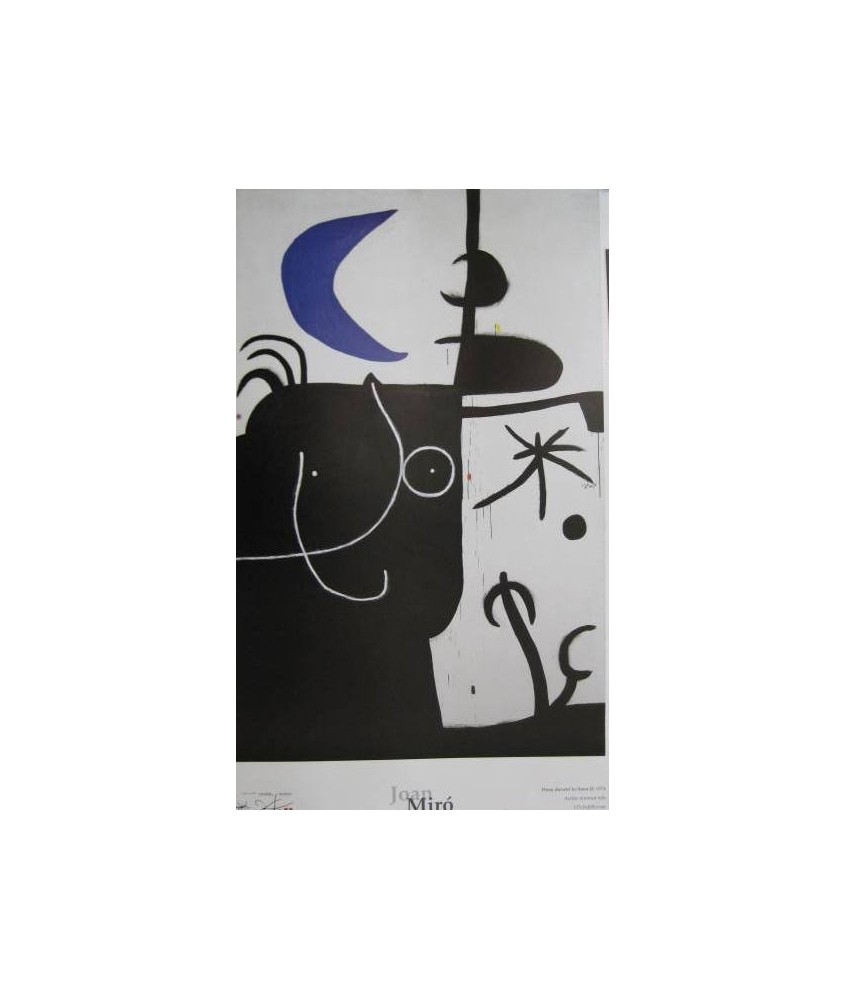 JOAN MIRÓ DONA DAVANT LA LLUNA II, 1974