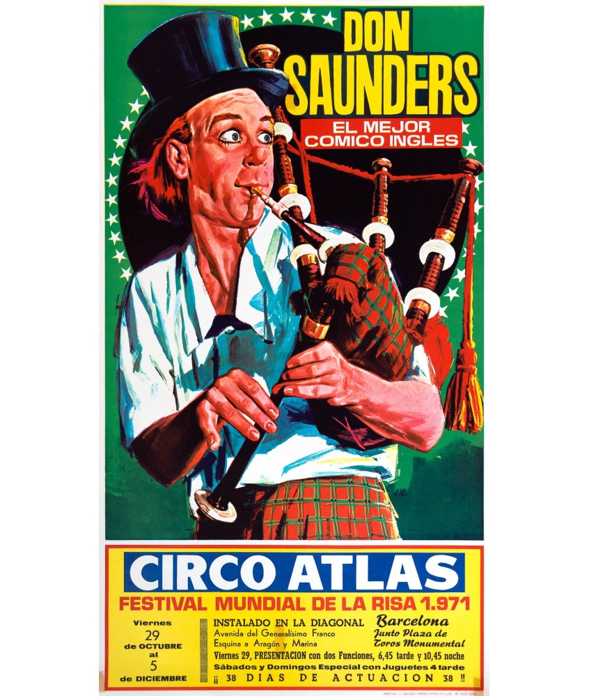 DON SANDERS. EL MEJOR COMICO INGLES. CIRCO ATLAS