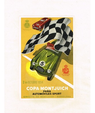 COPA MONTJUICH 1954 PARA AUTOMOVILES SPORT. REAL AUTOMOVIL DE CATALUÑA
