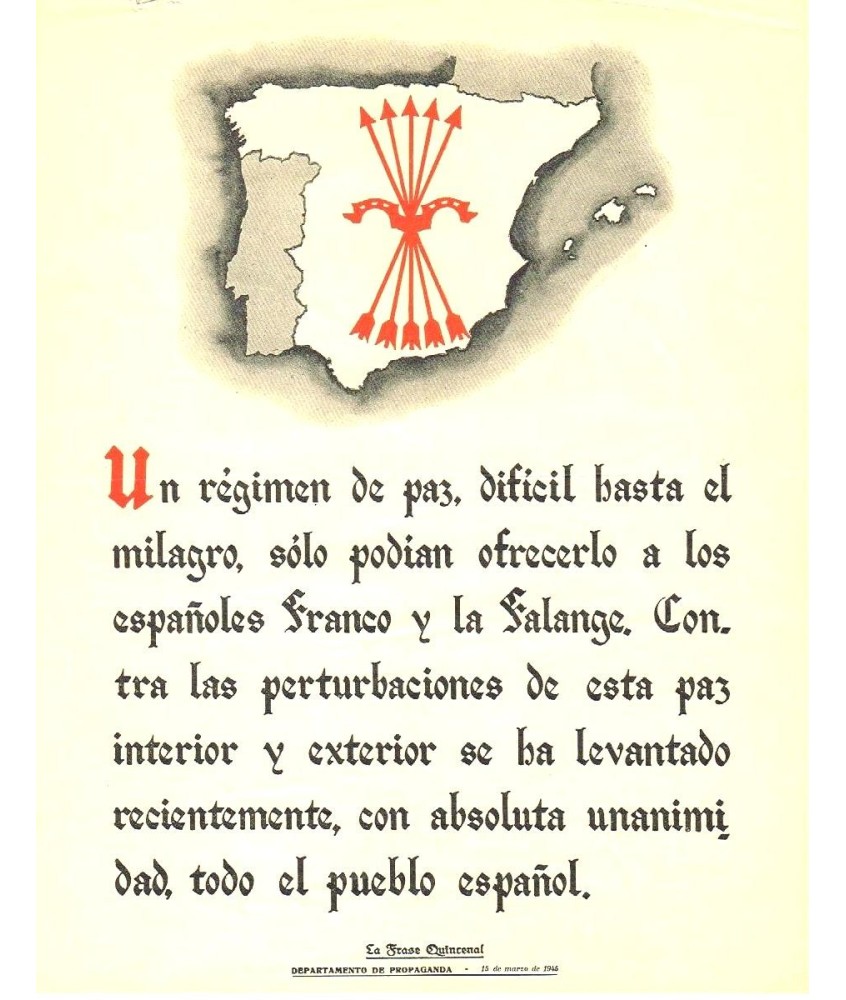 LA FRASE QUINCENAL 'UN REGIMEN DE PAZ...'