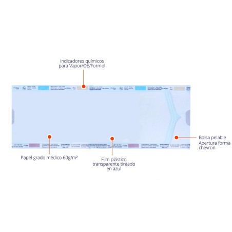 Bolsas autoadhesivas para esterilización 13,5 x 25.3cm 200 uds