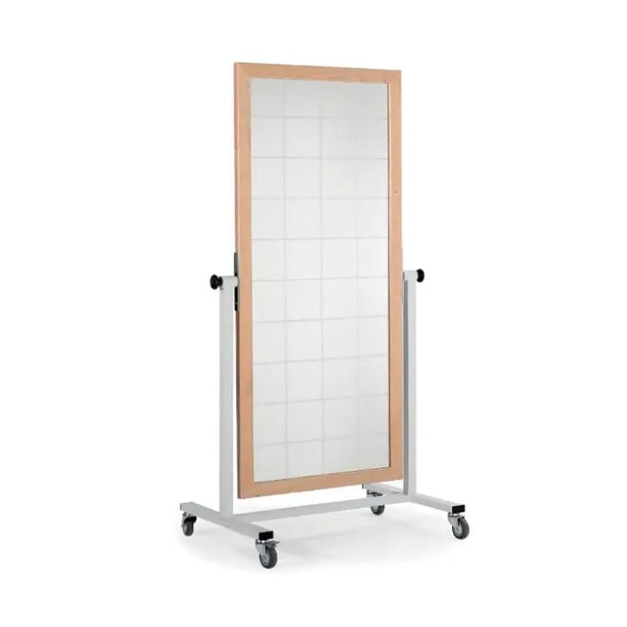 Espejo móvil con luna cuadriculada