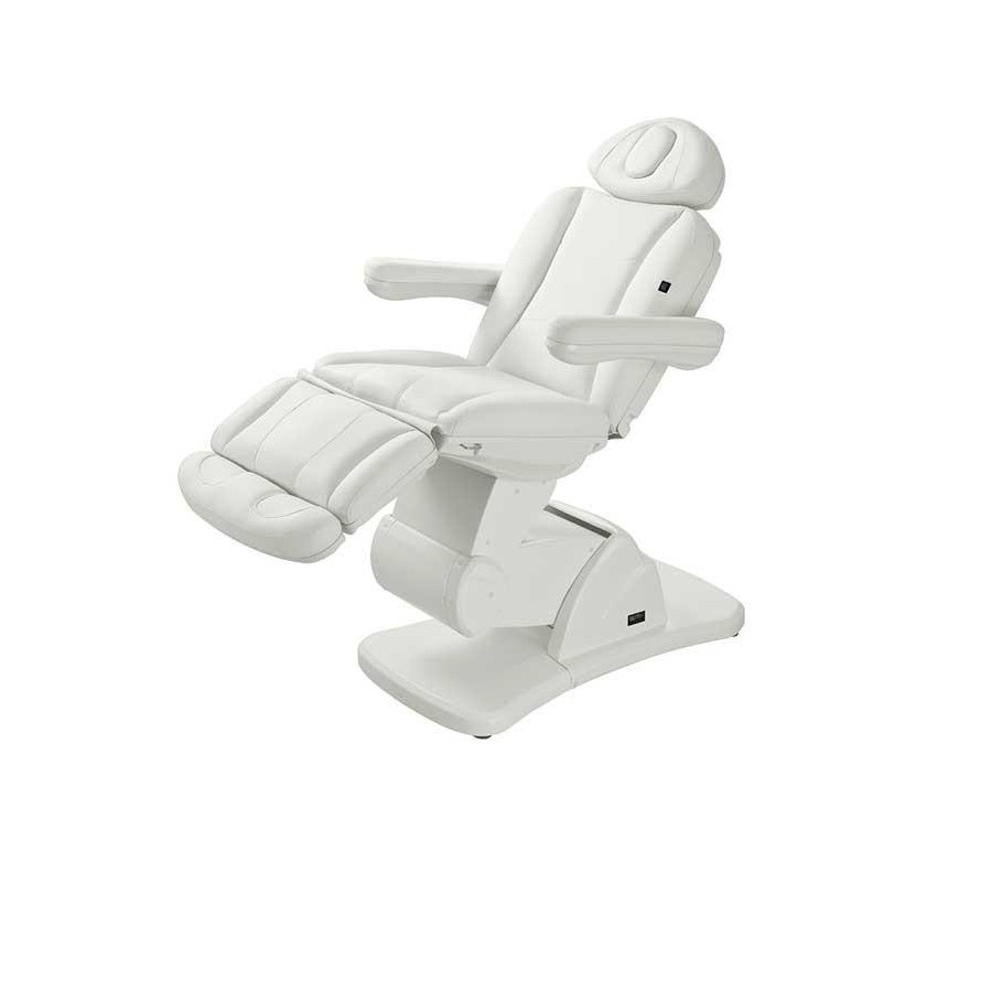 Camilla de estética (PU, 3 Motores). PECTI. Blanco