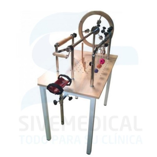 Mesa ejercicios de manos y tendones cromada.