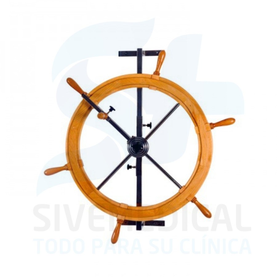 Rueda de hombros en madera barnizada de haya. 