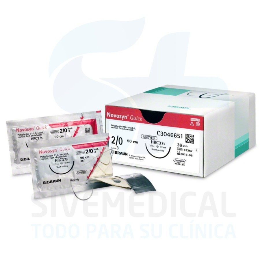 SUTURA NOVOSYN QUICK 5/0 (3/8) 70CM DS19 36U
