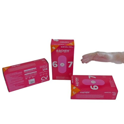 Guante vinilo aachen con polvo 100 uds