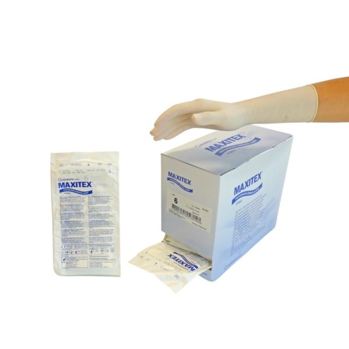 Guantes quirúrgicos estériles MAXITEX Látex C/POLVO