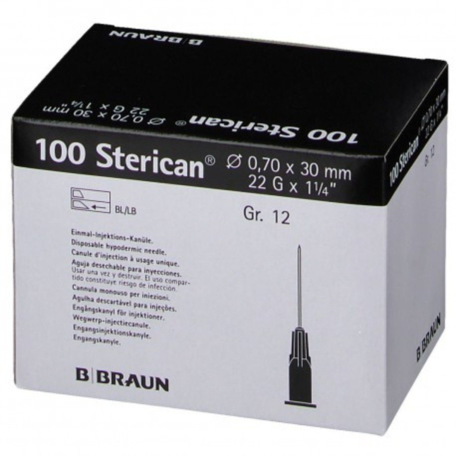 Aguja Hipodérmica STERICAN 22G 1 1/4" 0,70 x 30 mm