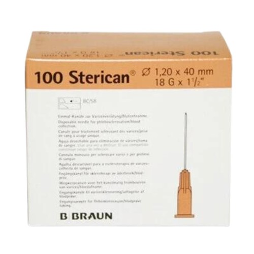 Aguja Hipodérmica STERICAN 18g x 1 1/2" 1,20 x 40 mm