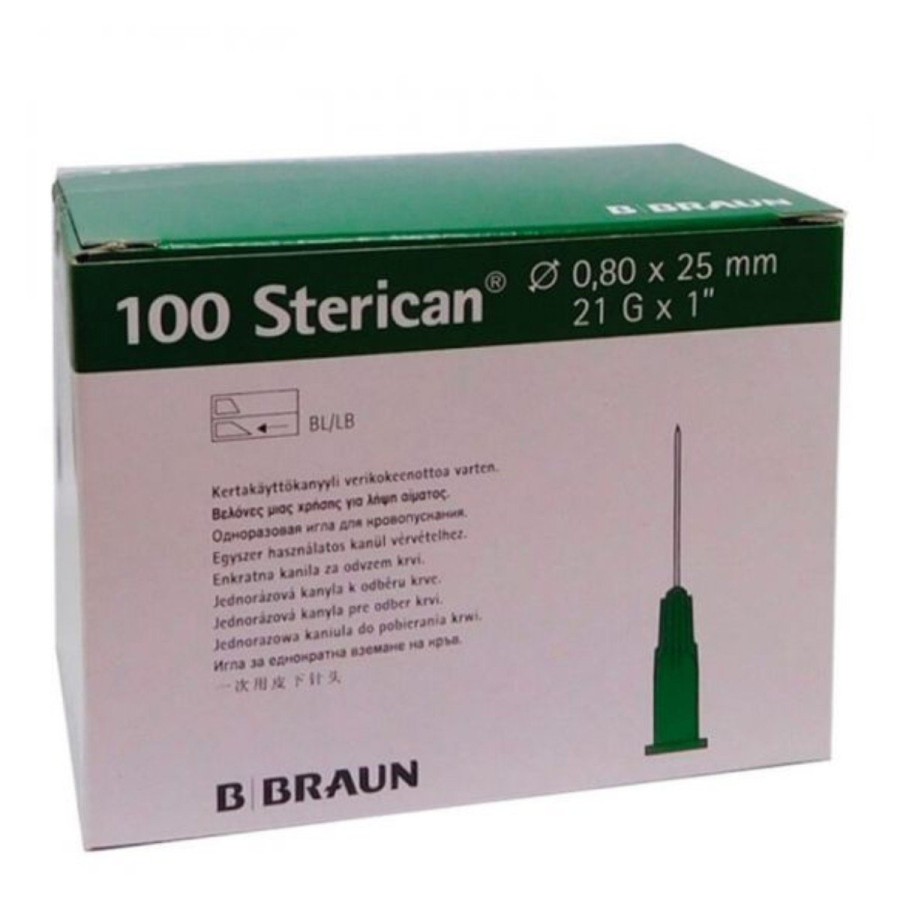 Aguja Hipodérmica STERICAN 21g x 1" 0,8 x 25 mm